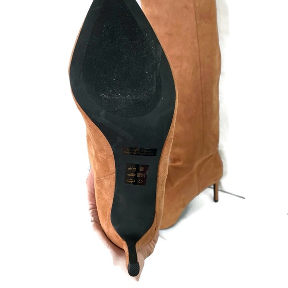 Jeffery Campbell Pillar Hi Over The Knee Stiletto Blush Stretch Boots 8.5 - Picture 13 of 15